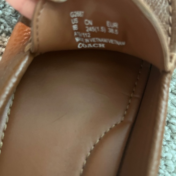 Coach Women's Brown Loafers - Picture 3 of 3